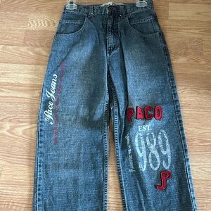 Boys or Girls  Blue Denim vintage Paco Jeans
Size SZ 10 
Length 25 from inseam